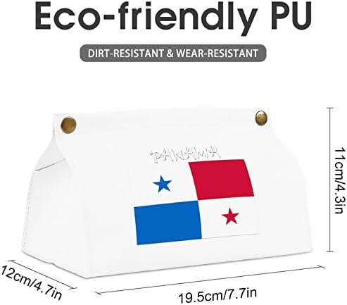 Bandeira da caixa de lenços de papel da bandeira do Panamá moderno guardanapos de couro pu moderno portador de