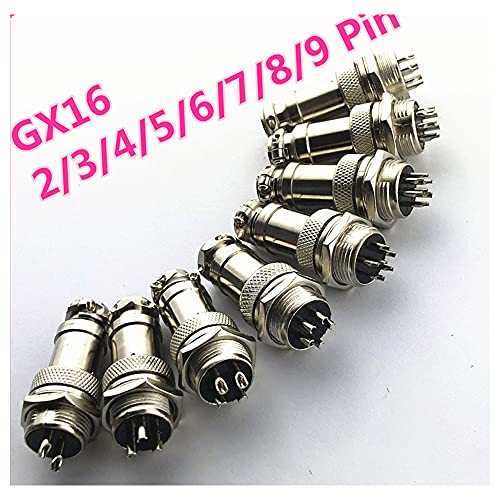 1set gx16 2/3/4/5/6/7/8/9 PIN Masculino + fêmea L70-78 Conector circular de painel de 16 mm com tampa