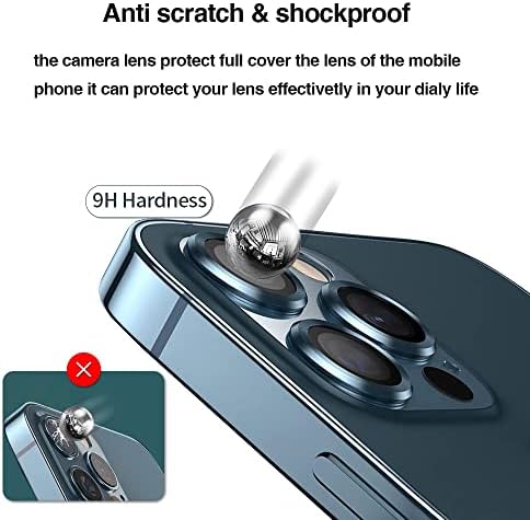 Hashvlty para iPhone 13 Pro - iPhone 13 Pro Max Camera Lens Protector, 9H Câmera de vidro temperado