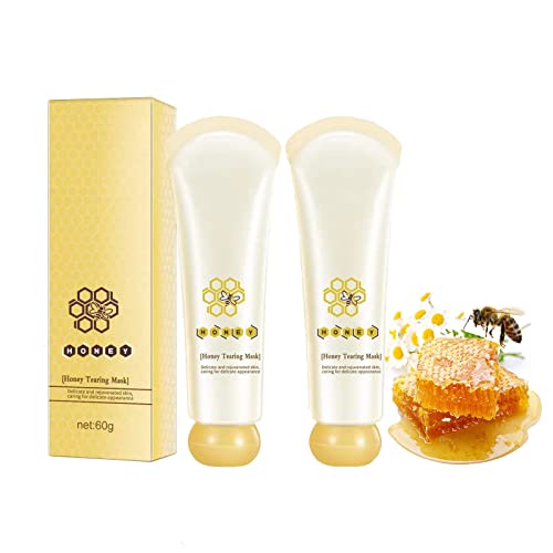 Bsmax 2pcs máscara de mel, mel rasgando a máscara de óleo Controle de óleo aperta os poros ， Remover