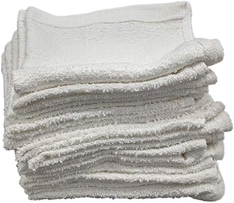 Marquês Mills 480 pacote - 12 polegadas x 12 polegadas de algodão branco Valor panos - reutilizável peso