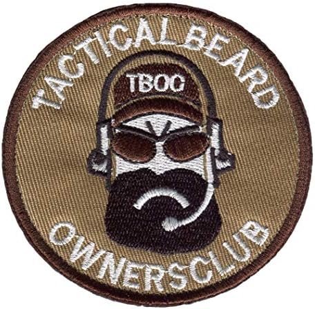 Militar de mar azul escuro Patches táticos Clube de proprietários de barba tática requintadamente 3D Moral