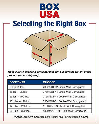 Caixa USA 24x20x12 Caixas onduladas, grande, 24l x 20w x 12h, pacote de 10 | Remessa, embalagem, movimentação,