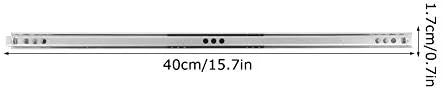 2 PCs/um conjunto de 400 mm de duas maneiras Pull Slide de 17 mm de largura Slide de aço de aço de duas maneiras