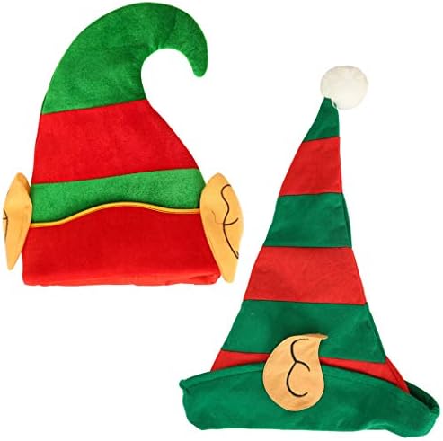 Funpa 2pcs chapéu de natal moda moda criativa Chefe de estilo elfo para crianças adultos