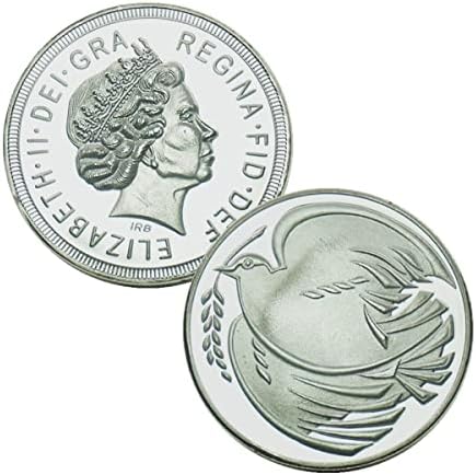 Coleção de Lemeijia Coin comemorativo Commonwealth Queen Coin Peace Dove Silver Coin Comemoratic