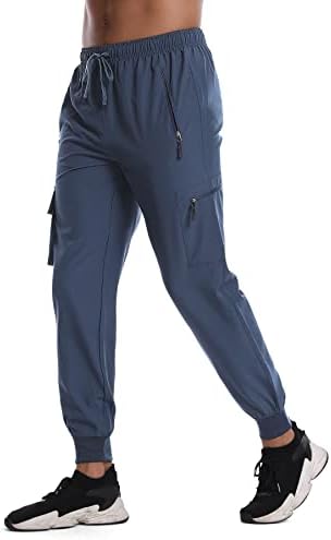 Calças de cargo de carga masculina Quick Dry Lightweight Running Athletic Cargo Pants Casual Calças
