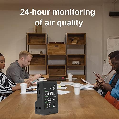 Monitor de qualidade do ar pinotec, testador de qualidade do detector de ar portátil de 3,2 polegadas de CO2,