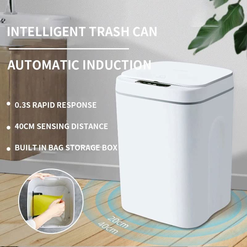 N/um lixo de indução inteligente pode lixo de indução automática lata da cozinha lixo de toque elétrico