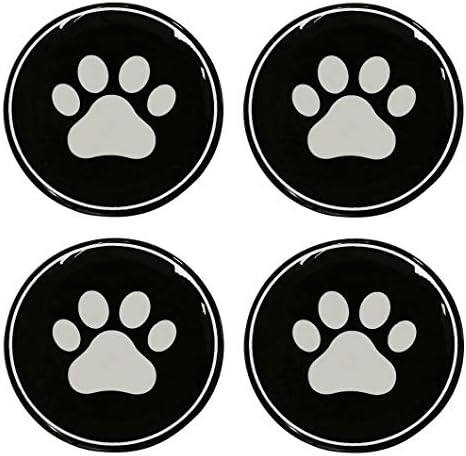 4pcs cães pateta de animais de estimação adesivos para rodas automáticas tampa de alumínio de cubo central
