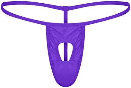 Tanga de cordas G para homens Sexy Micro T-back-back lingerie atrevida através de roupas íntimas masculinas