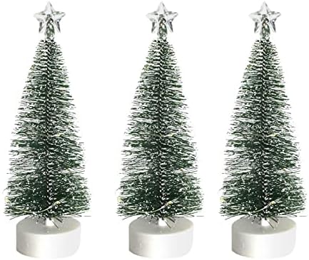 7ZX 3PC Decoração de Natal Mini Luzes da Árvore de Natal Decorações de Casa LED de cedro luminoso