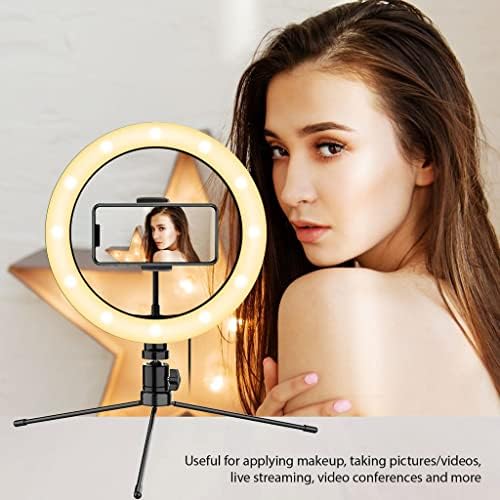 Bright selfie anel Tri-Color Light Compatível com sua tela Micromax 5 10 polegadas com remoto