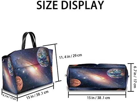 Tropicallife Galaxy Nebula Space Universe Bag Tote com tiras de carrinho, bolsa de organizador de carrinho de