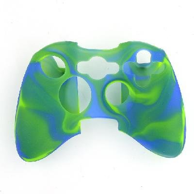 Caso de proteção de silicone Caso de pele para o Xbox 360 Controller Camouflage Green Blue