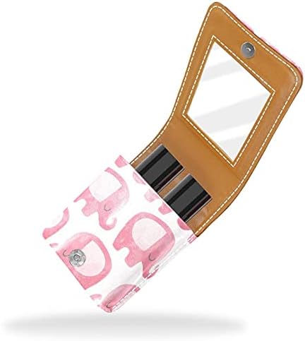 Caixa de batom de maquiagem para o organizador de batom portátil de animal rosa de elefante externo