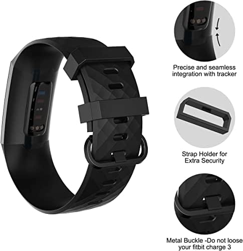 4 Bandas de embalagem para Fitbit Charge 4/ Fitbit Charge 3/ Charge3 SE, pulseiras de reposição