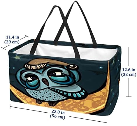 Reutilizável Shopping Shopping Moon Star Coruja portátil Dobring Picnic Grocery Bags