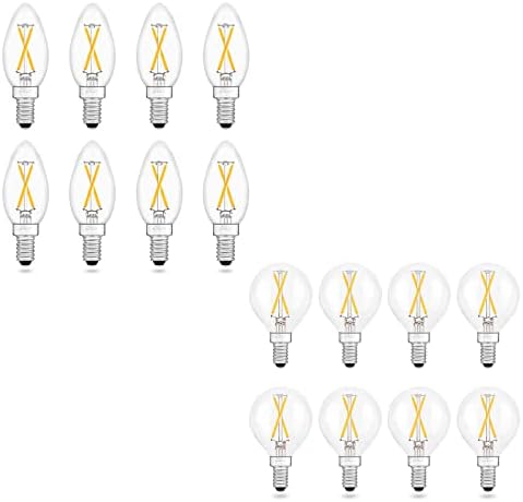 Aielit Pacote de lâmpadas LED vintage, lâmpadas incandescentes equivalentes a 25W, 2700k Branco
