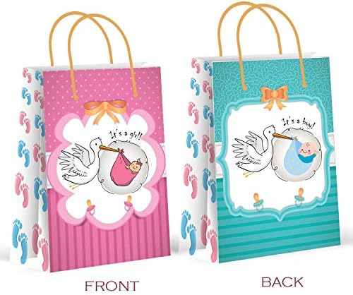 Premium Gênero Revelar bolsas de festa, sacos de favor do chá de bebê, sacolas de tratamento, sacolas