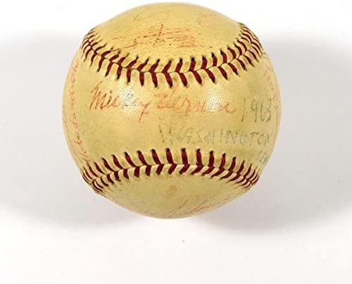 1963 Os senadores de Washington assinaram Oal Baseball Mickey Vernon - Bolalls autografados