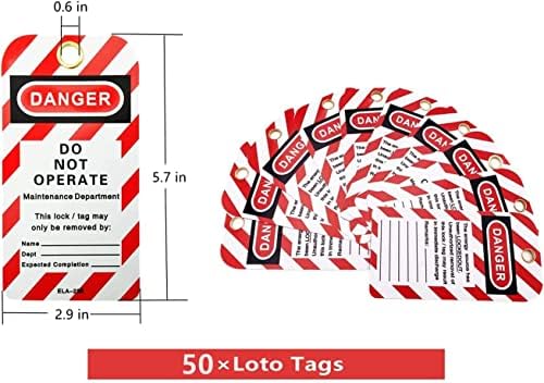 Safby 50 com teclas de bloqueio diferentes travamentos de bloqueio com 50 tags de bloqueio - LOTO Padlocks seguros