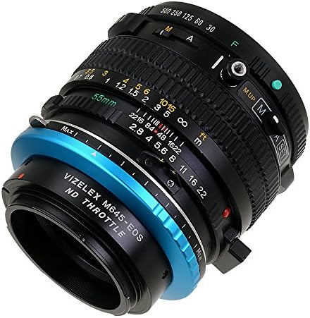 Adaptador de montagem de lentes do acelerador vizelex e da lente Fotodiox Pro - Mamiya 645 para