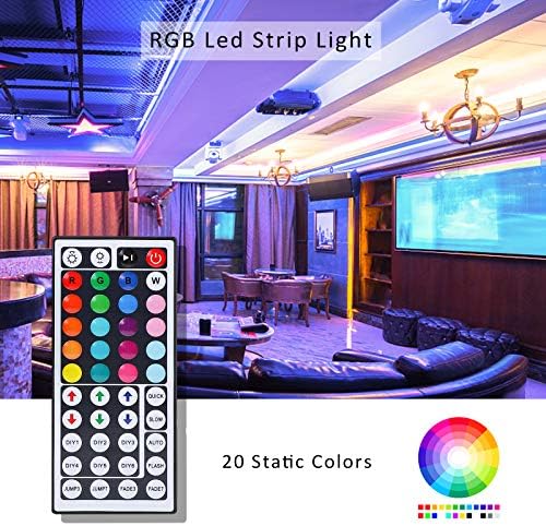 BZONE RGB LED Controller DC12-24V com 44 teclas controle remoto sem fio IR para luzes de tira LED RGB
