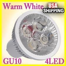 GU10 High Power 4W 4 LED economiza lâmpada de lâmpada de mancha branca 110-220V