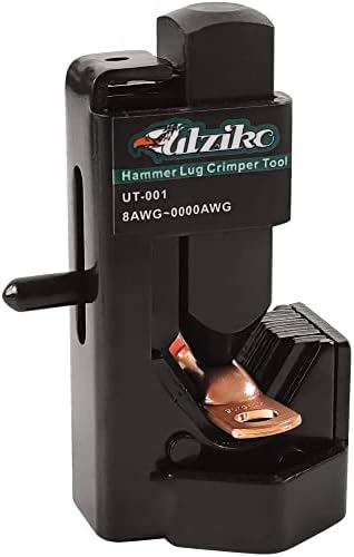 Utziko Hammer Lug Crimper Tool para 8 AWG - 0000 AWG Bateria e Cabos de Soldagem