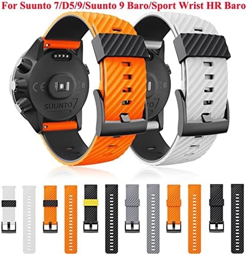 Xirixx 24mm Silicone tiras de reposição Banda de vigilância para Suunto 7 D5 Bracelete Suunto 9 Spartan Sport Wrist