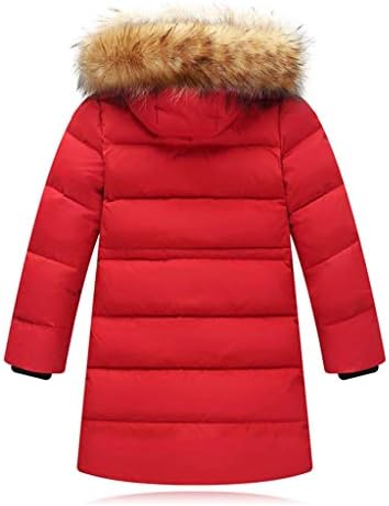 Casacos de inverno Kelon Kids com casaco de casaco com capuzes acolchoados garotas meninas de inverno no casaco de casaco, meninas com capuz meninas quentes vermelhas