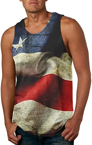 Esfregue um pouco de sujeira nela camisa verão novo American Independence Day Cotton 3D Imprimir compressão masculina