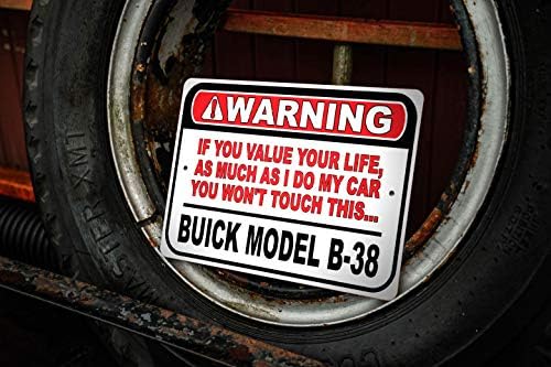 Buick Modelo B -38 Não toque no meu carro, decoração de parede de metal, sinal de garagem, sinal