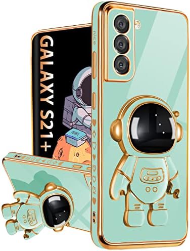 Buleens para Samsung Galaxy S21 Plus Caso com Stand Astronaut, Meninas Gifra Galaxy S21 Plus Casos, Feminino