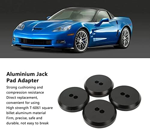 Adaptador Aramox Car Jack Pad, adaptador de jack de alumínio 4pcs Alumínio Black Strong Ansodized Surface Black