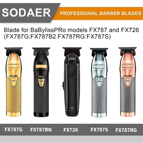 4 Pacote Pacote Dold 2.0 Blades Compatível com BabylissPro FX787/FX726/FX787G/FX787B2, para descrever aparadores