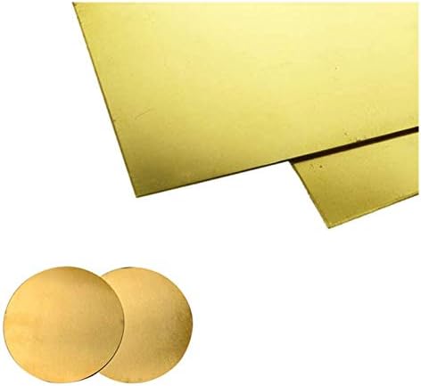Zhengyyuu Brass Placa de cobre Folha de metal de metal placa de folha de metal ótima para artesanato, espessura