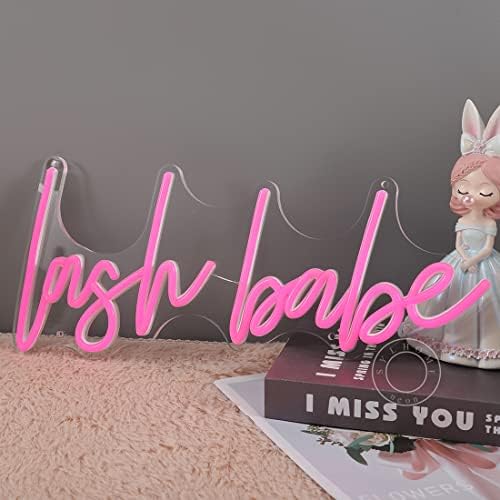 Sylhome Pink Lash Gata Neon Light Sign Lash Beauty Salon Gorgeous Lady Girls Bedroom Sala de jogo Decoração de