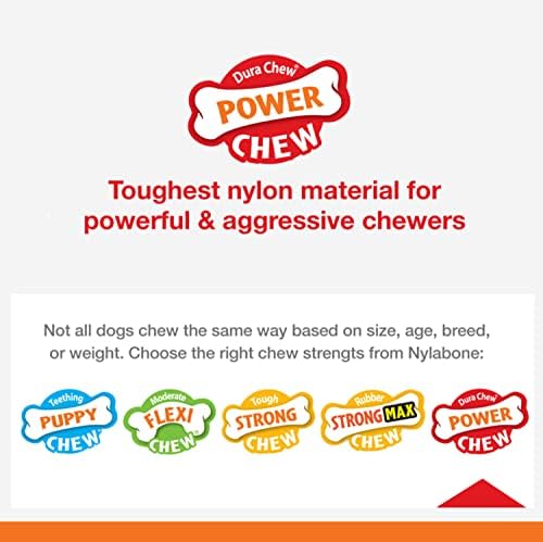 Nylabone Classic Power Chew Toys Twin Pack - Brinquedos de cachorro para mastigadores agressivos - ossos
