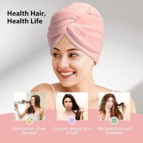 Toalhas de secagem de cabelo em yfong, toalha de cabelo com botão, toalha de cabelo super absorvente