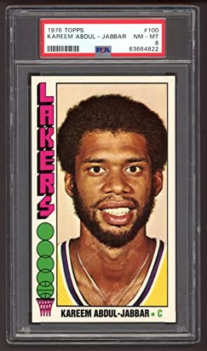 1976 Topps 100 Kareem Abdul-Jabbar Los Angeles Lakers PSA PSA 8,00 Lakers UCLA