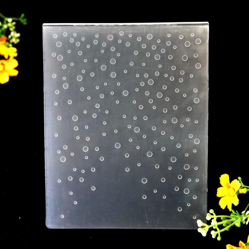DDOUJOY Feliz Natal Dots Dots Snowflake Plastics Plástico de relevo para fabricação de cartões de cartas