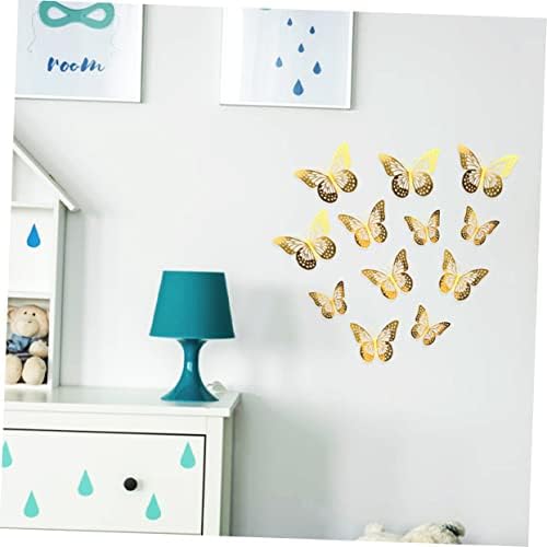 Adesivos de menina de borboleta oca doiTool decorações de casas para adesivos de parede removíveis para casa 48pcs adesivos de geladeira decalques 3D Decalques de berçário Decoração da sala de decoração Butterflies adesivos