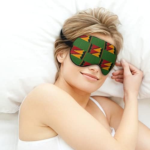 Máscara de sono de kente africana máscara de olhos oculares portáteis com cinta ajustável para homens mulheres