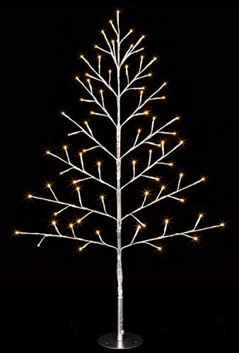 Importações RAZ iluminadas árvores prateadas planas - 36 polegadas