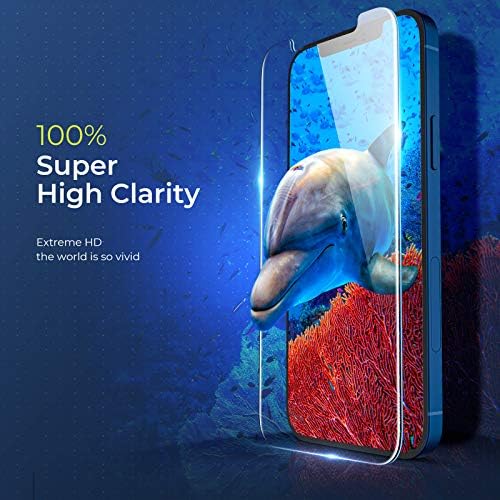 Oribox Glass Screen Protector para iPhone 12 mini, 3 pacotes anti-arranhões protetores de tela