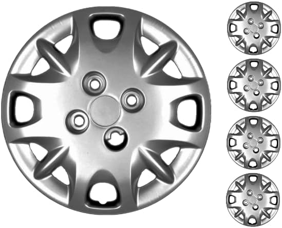 Conjunto de copri de tampa de 4 rodas 13 polegadas prateadas para parafusos ajustes Audi