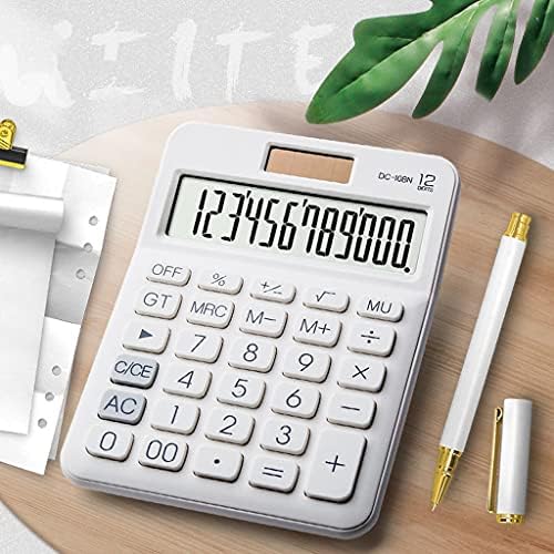 MJWDP calculadora solar de mesa de 12 dígitos Buttons grandes ferramentas de contabilidade financeira