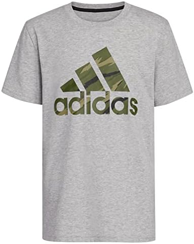 T-shirt de logotipo de manga curta dos meninos da adidas Boys